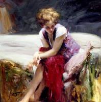 Pino Daeni - Impression oil painting.